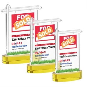 Real Estate VividPrint™ Award on Alberton Base - Gold