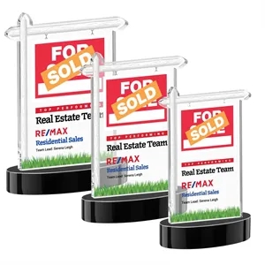 Real Estate VividPrint™ Award on Alberton Base - Black