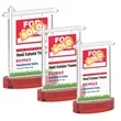 Real Estate VividPrint™ Award on Alberton Base - Red | https://www.bestnamebadges.com