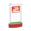 Real Estate VividPrint™ Award on Alberton Base - Red | https://www.bestnamebadges.com