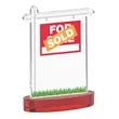 Real Estate VividPrint™ Award on Alberton Base - Red | https://www.bestnamebadges.com