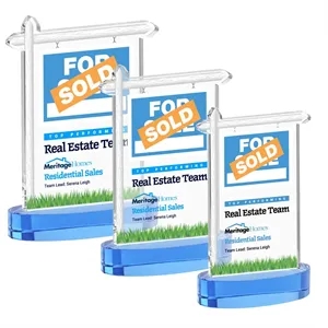 Real Estate VividPrint™ Award on Alberton Base - Sky Blue