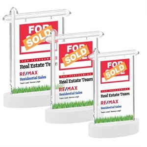 Real Estate VividPrint™ Award on Alberton Base - White