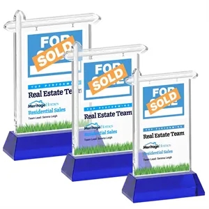 Real Estate VividPrint™ Award on Hartford Base - Blue