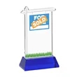 Real Estate VividPrint™ Award on Hartford Base - Blue | https://www.bestnamebadges.com