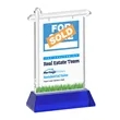 Real Estate VividPrint™ Award on Hartford Base - Blue | https://www.bestnamebadges.com