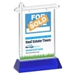 Real Estate VividPrint™ Award on Hartford Base - Blue | https://www.bestnamebadges.com