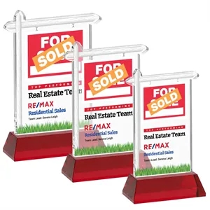 Real Estate VividPrint™ Award on Hartford Base - Red