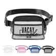 Everywhere Cross Body Clear PVC 2 Zipper Belt Bag | https://www.bestnamebadges.com