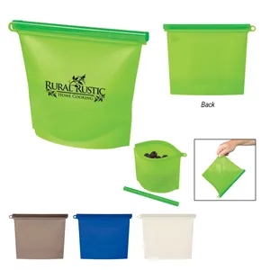 Reusable Food Bag With Plastic Slider | https://www.bestnamebadges.com