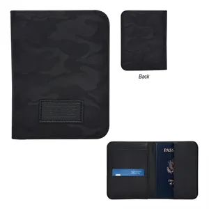 Midnight Camo Passport Holder | https://www.bestnamebadges.com