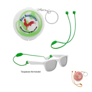 Secure Strap Ear Pod & Sunglass Holder | https://www.bestnamebadges.com