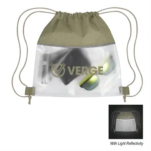 Reflective-Heathered-Frost-Drawstring-Bag