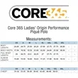 Core 365 Ladies Origin Performance Pique Polo Shirt | https://www.bestnamebadges.com