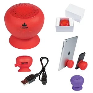 Silicone Speaker With Phone Stand | https://www.bestnamebadges.com