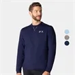 Ashworth® Fleece Crew Pullover with Custom Logo | https://www.bestnamebadges.com