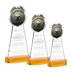 Police Badge Award on Alberton Base - Amber