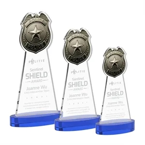 Police Badge Award on Alberton Base - Blue