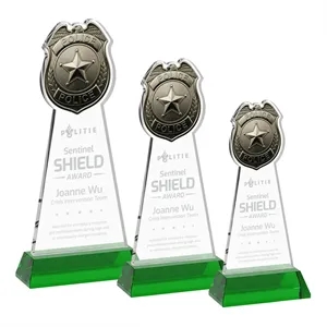 Police Badge Award on Hartford Base - Green
