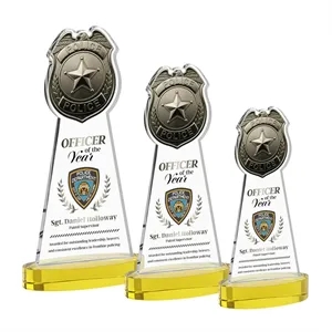 Police Badge VividPrint™ Award on Alberton Base - Gold