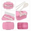 Wheat Straw Bento Lunch Box W/ Lid & Utensils | https://www.bestnamebadges.com