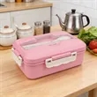 Wheat Straw Bento Lunch Box W/ Lid & Utensils | https://www.bestnamebadges.com