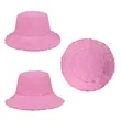 Soft 100% Cotton Frayed Bucket Hat | https://www.bestnamebadges.com