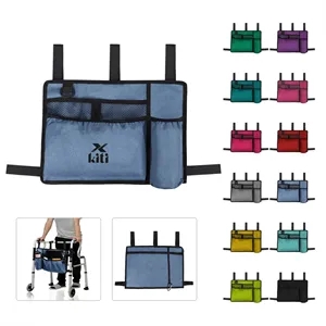 Oxford Wheelchair Side Bag W/ Cup Holder 15.7"x11"