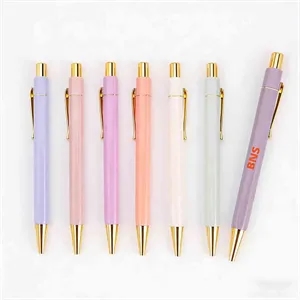 Macaron colored hexagonal ballpoint pen