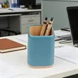 Plastic Two Tone Desk Pen Holder | https://www.bestnamebadges.com