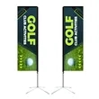 8' Rectangle Flag Kit- 2 Sided With Premier Cross Base | https://www.bestnamebadges.com