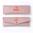Minimalist Style Leather Pencil Case Gift Pouch | https://www.bestnamebadges.com