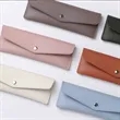 Minimalist Style Leather Pencil Case Gift Pouch | https://www.bestnamebadges.com
