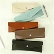 Minimalist Style Leather Pencil Case Gift Pouch | https://www.bestnamebadges.com