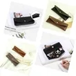 Minimalist Style Leather Pencil Case Gift Pouch | https://www.bestnamebadges.com