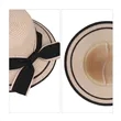 Wide Brim Bow Straw Beach Hat W/ Chin Strap | https://www.bestnamebadges.com