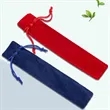 Multicolor Double-Sided Fleece Drawstring Pen Pouch | https://www.bestnamebadges.com