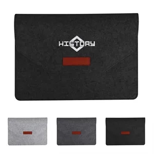 13" Slim Felt Laptop Sleeve With Pockets