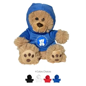 6" Plush Teddy Bear With Hoodie