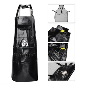 Leather Salon Barber Apron With Multiful Pockets