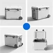 45L Rolling Hard Shell Cooler Ice Chest With Wheels | https://www.bestnamebadges.com