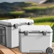 45L Rolling Hard Shell Cooler Ice Chest With Wheels | https://www.bestnamebadges.com