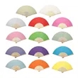 Rainbow Pride Bamboo Folding Hand Fan | https://www.bestnamebadges.com