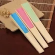 Rainbow Pride Bamboo Folding Hand Fan | https://www.bestnamebadges.com
