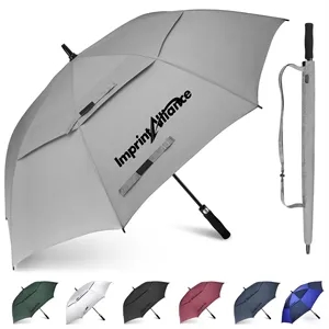 51" Titanium Silver Double Canopy Golf Umbrella