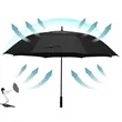 51" Titanium Silver Double Canopy Golf Umbrella | https://www.bestnamebadges.com