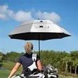51" Titanium Silver Double Canopy Golf Umbrella | https://www.bestnamebadges.com