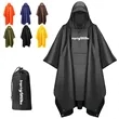 3 In 1 Hooded Rain Poncho Camping Tarp Mat | https://www.bestnamebadges.com