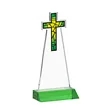 Cross VividPrint™ Award - Green | https://www.bestnamebadges.com