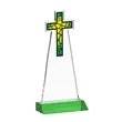 Cross VividPrint™ Award - Green | https://www.bestnamebadges.com
